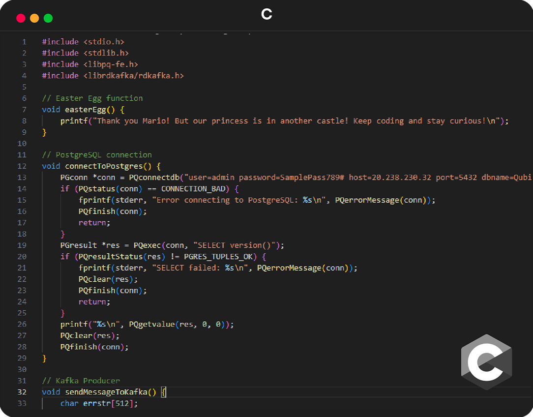 C Integration with Qubinets - Example