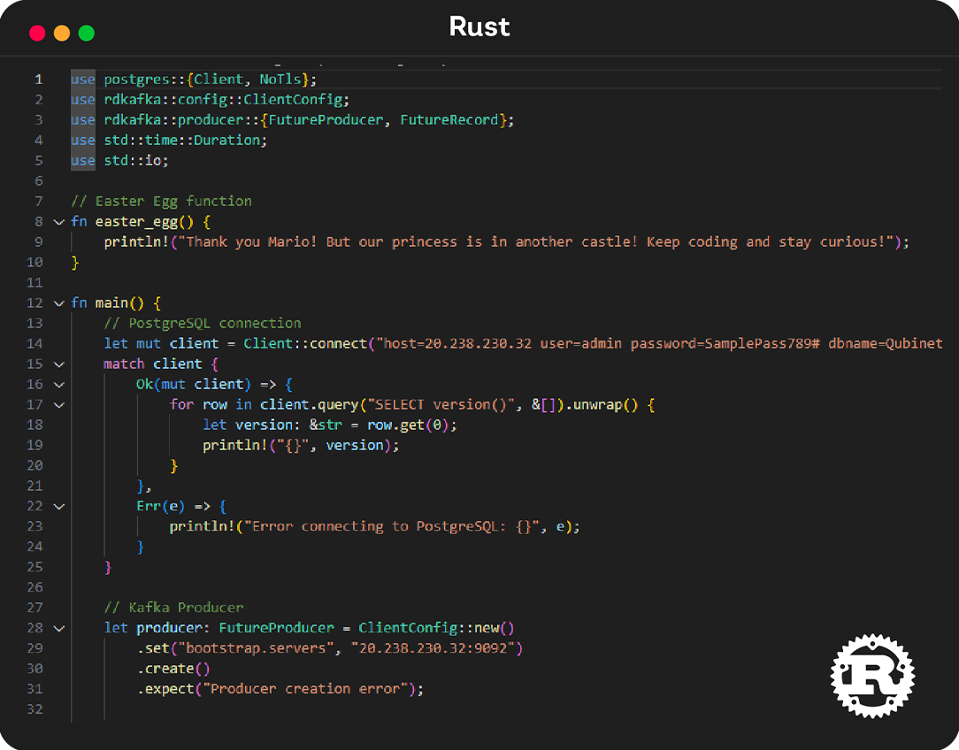 Rust integration with Qubinets - Example