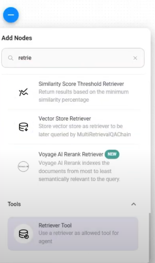 Adding Retriever node
