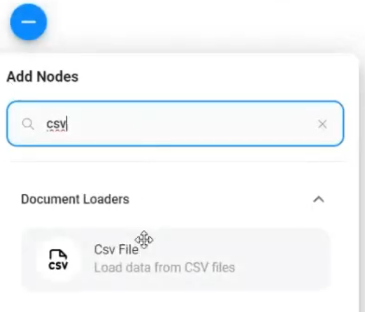 Adding the CSV file node